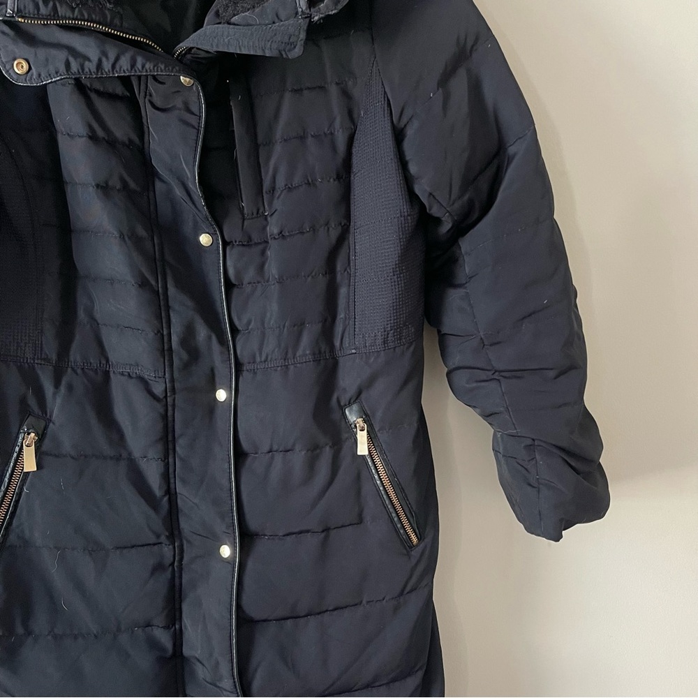 ZARA Down Feather Long Puffer Jacket Winter Trench - Picture 4 of 11